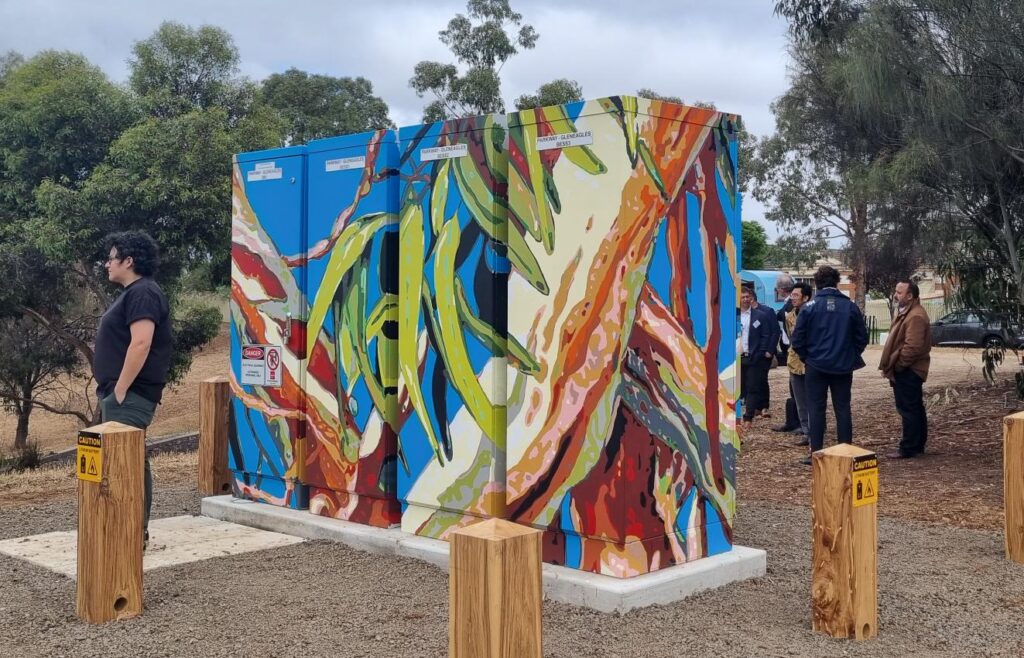 Powercor's new community battery located in Tarneit